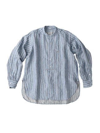 Indian Linen Twill 908 Goo Goo Shirt blue