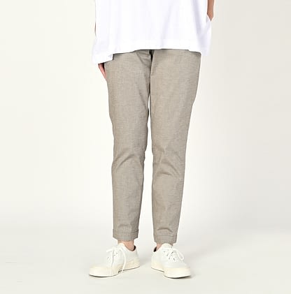 Cotton Linen OX Straight Easy Easy Pants Female Model