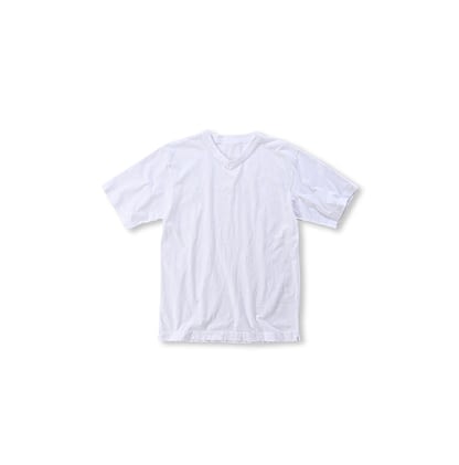 Tenjiku Cotton 908 V-neck T-shirt White