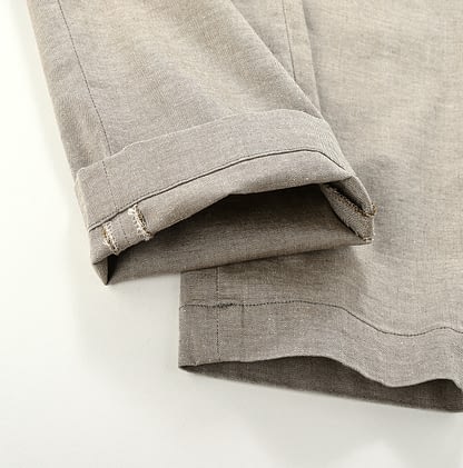 Cotton Linen OX Straight Easy Easy Pants Detail