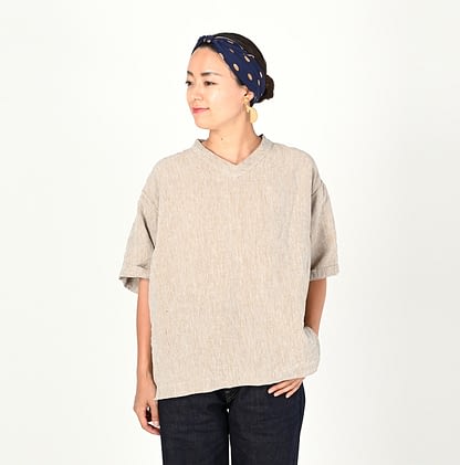 Linen V-neck 908 T-shirt
