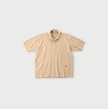 908 Tenjiku Cotton Ocean Polo Shirt Beige