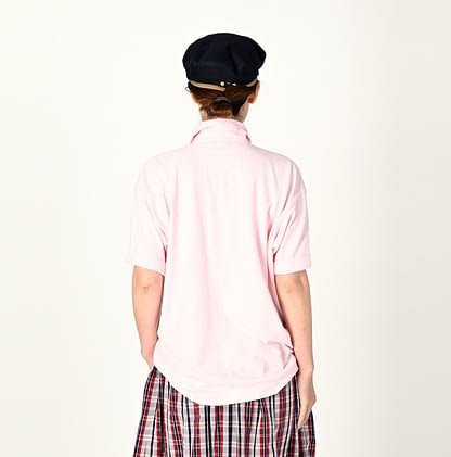 908 Tenjiku Cotton Ocean Polo Shirt Female Model