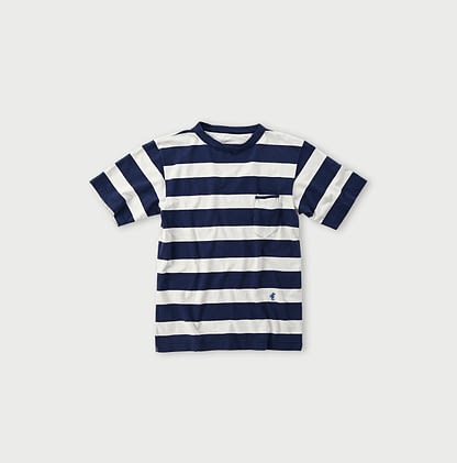 Big Stripe Tenjiku Cotton 908 45 Star T-shirt navy x grey