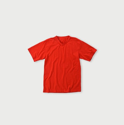 Tenjiku Cotton 908 V-neck T-shirt Red