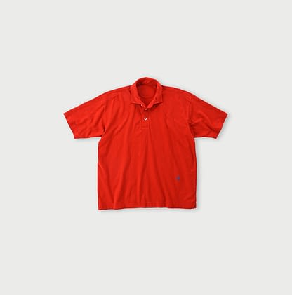 908 Tenjiku Cotton Ocean Polo Shirt Red