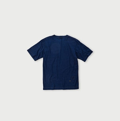 Indigo Tenjiku Cotton 908 V-neck T-shirt Back