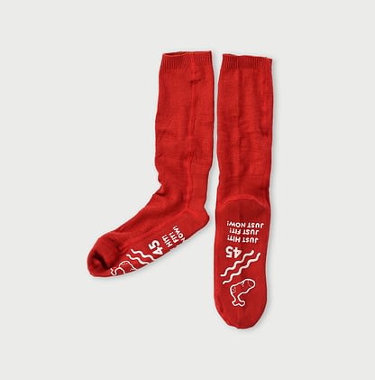 Super Gauze Knitsew Socks Red