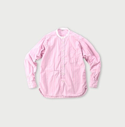 Yarn Dyed Damp Cotton 908 Stand Ocean Pink Stripe