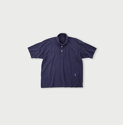 908 Tenjiku Cotton Ocean Polo Shirt Navy