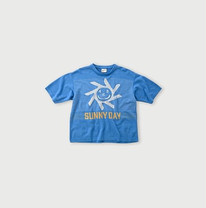 Sunny Day 908 Ocean Cotton T-shirt Hayama Blue Base