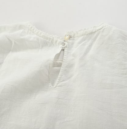 Indian Khadi Cotton de Tuck T-shirt Detail