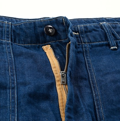 Indigo Cotton Linen komugi Denim 908 Bakers Short Pants