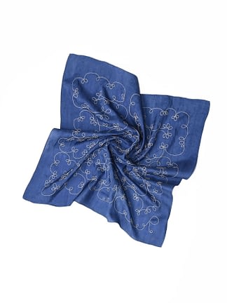 Code Cotton Embroidery Bandana 45 Flower in ai