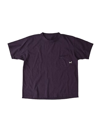Hayama kun Embroidery 908 Ocean Cotton T-shirt navy