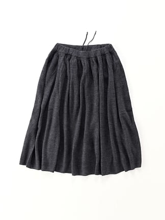 Arles Wool Daily Gather Skirt grey