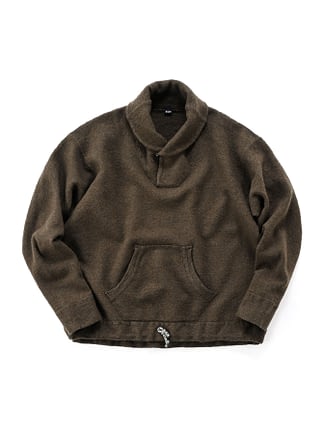 Arles Boiled Wool 908 Shawl Pull (Size 4) khaki