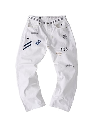 White Selvedge 908 Yachtman 5 Cotton Pants Navy 123