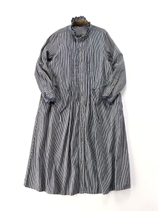 Komugi Denim Shirt Cotton Dress hickory