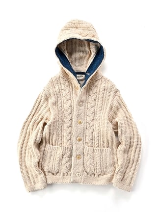Wool Bou 908 Stretch Cable Hoodie
